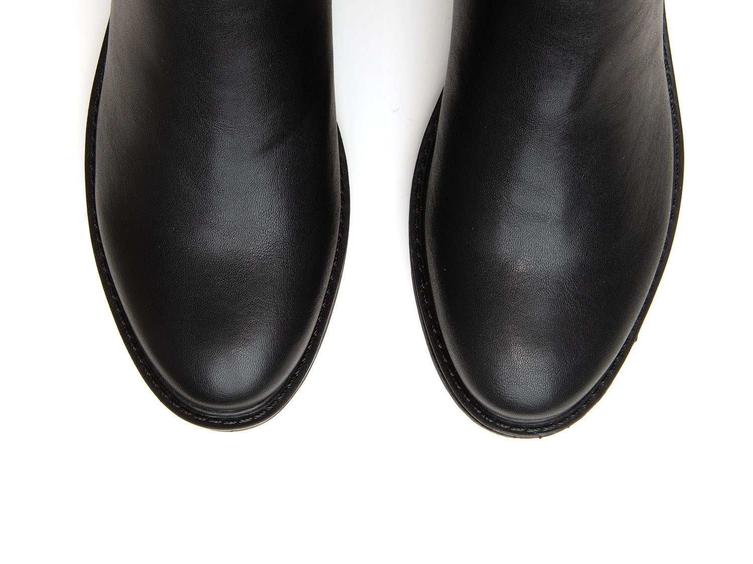 Stivale alto con fondo flat - NERO