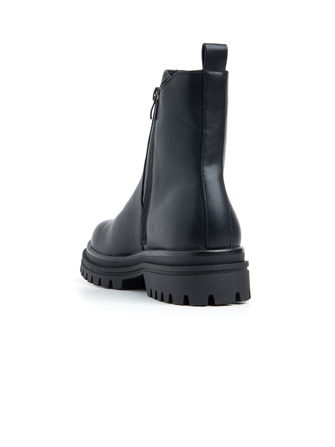 Biker con elastico laterale e fondo chunky - NERO