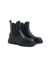 Biker con elastico laterale e fondo chunky - NERO