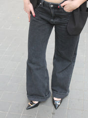 Slingback con maxi fibbia - NERO