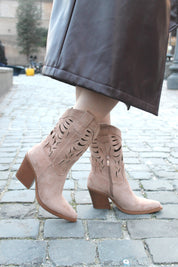 Texano traforato con gambale medio - TORTORA