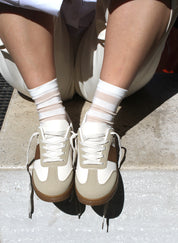 Color block slim sneaker - KHAKI
