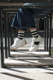 City-soft sneakers with contrasting details - WHITE