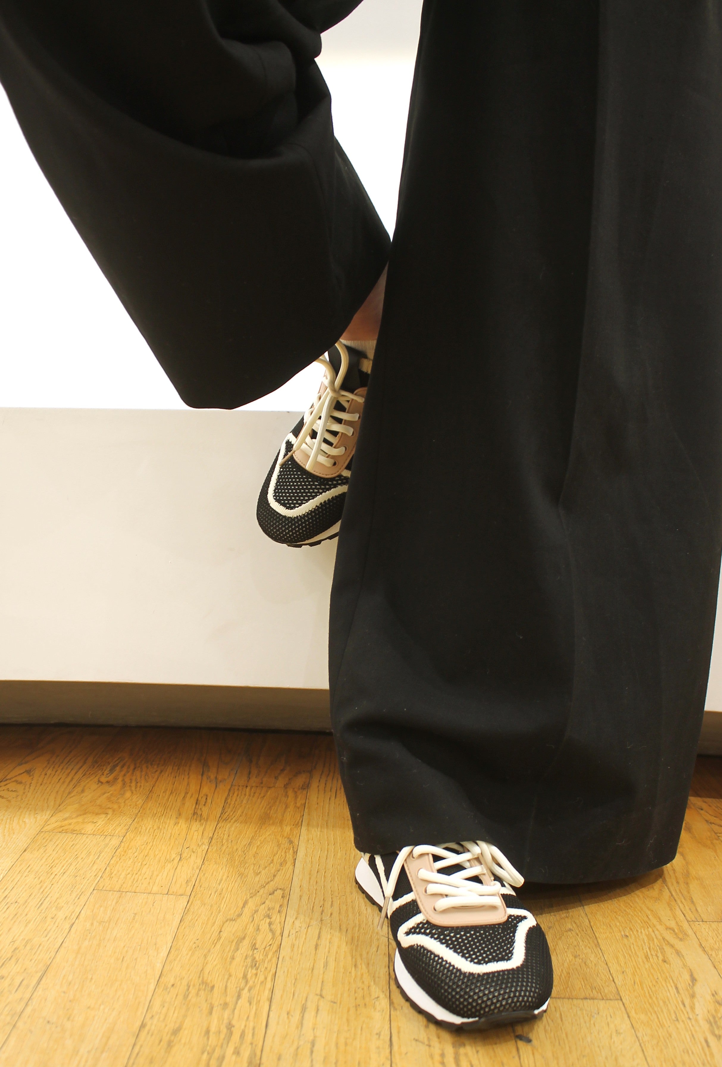 Sneaker soft-step in tela - NERO