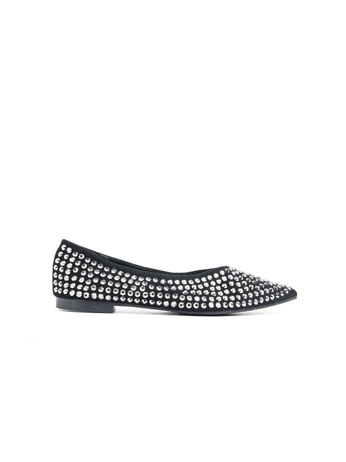 Ballerina a punta con strass - NERO