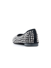 Ballerina a punta con strass - NERO