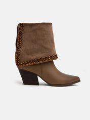 Boot with cuff and gold studs - TORTORA