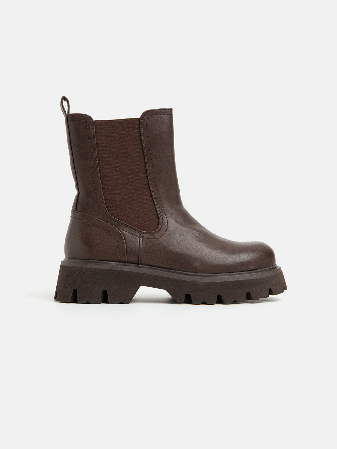 Chelsea boot with tank sole - BROWN