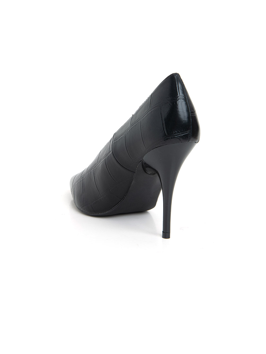 Decolleté maxi-cocco con tacco scultoreo - NERO