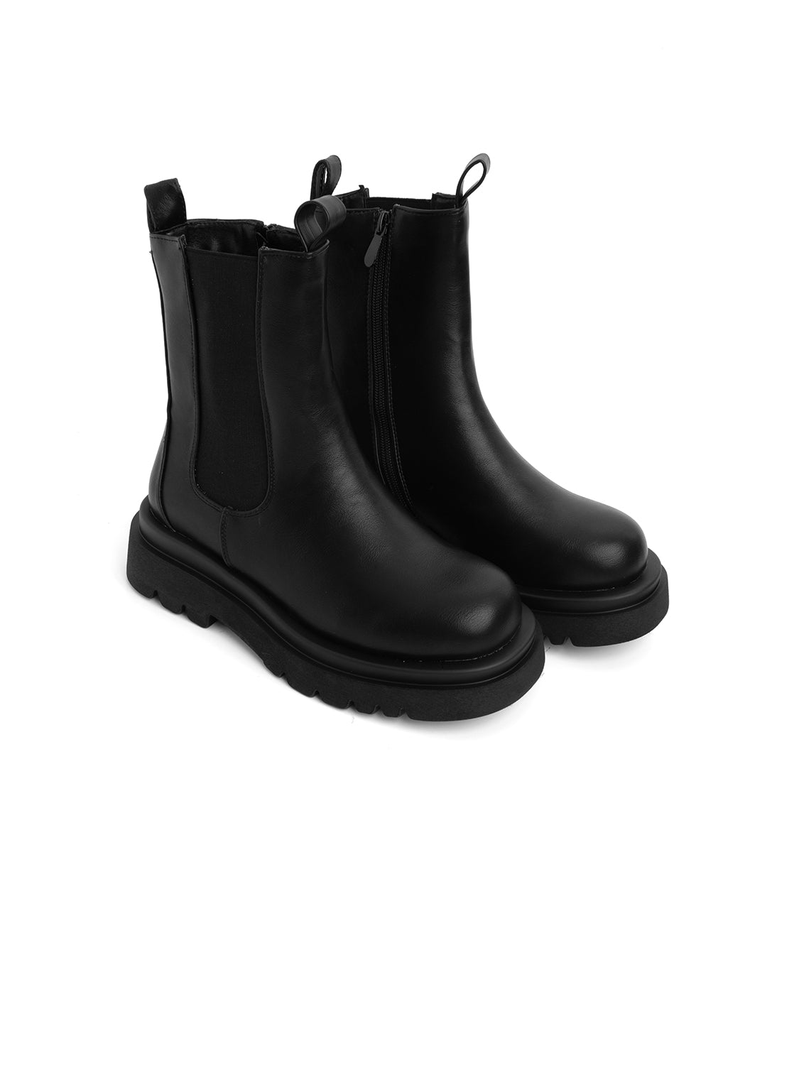 Stivaletto modello biker chunky - NERO