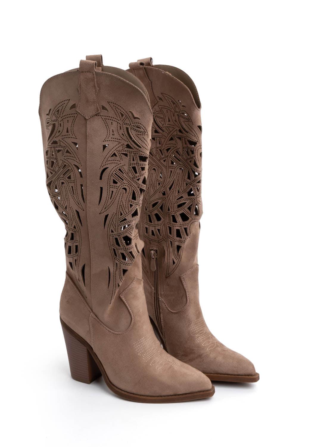 Texano traforato con gambale alto - TORTORA