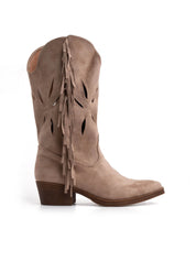 Texano traforato con frange - TORTORA