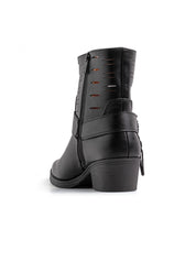 Texano basso con fibbia - NERO