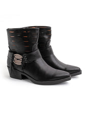 Texano basso con fibbia - NERO