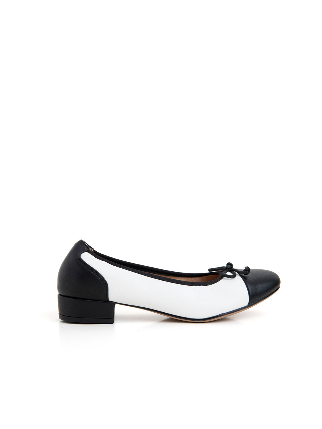 Ballerina bicolor con fiocco - BIANCO/NERO