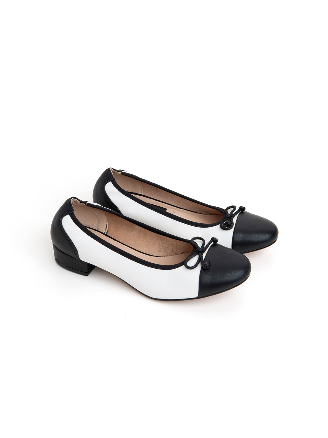 Ballerina bicolor con fiocco - BIANCO/NERO