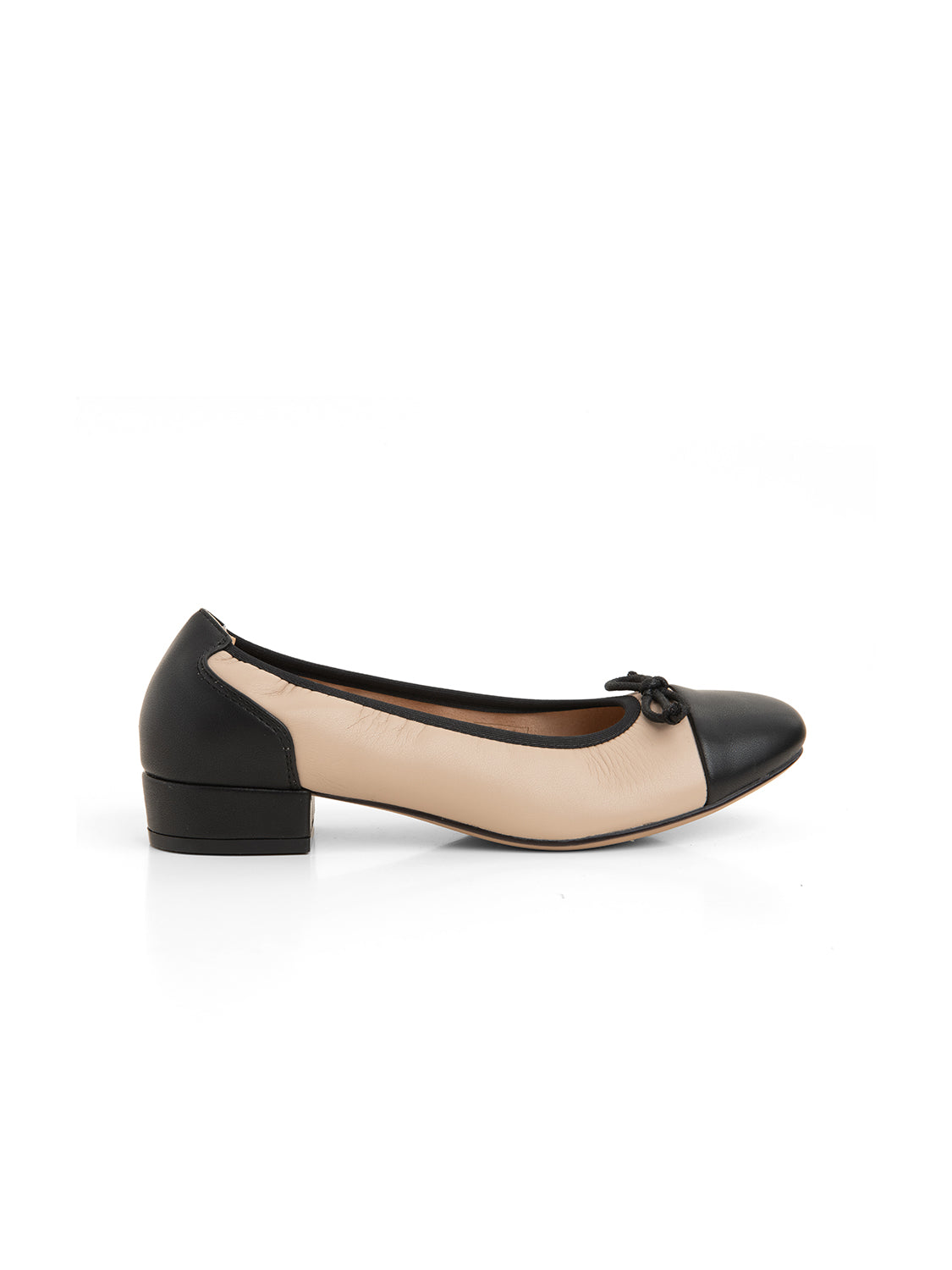 Ballerina bicolor con fiocco - TORTORA/NERO
