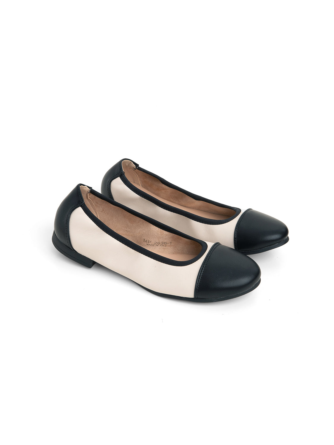 Ballerina classica bicolore - PANNA/NERO