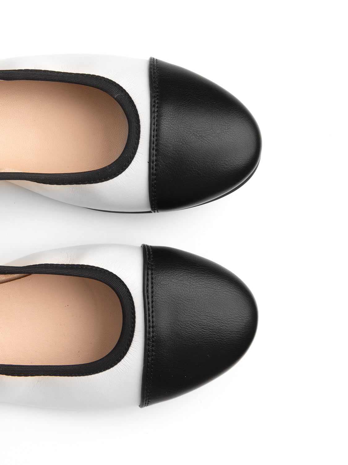 Ballerina classica bicolore - PANNA/NERO
