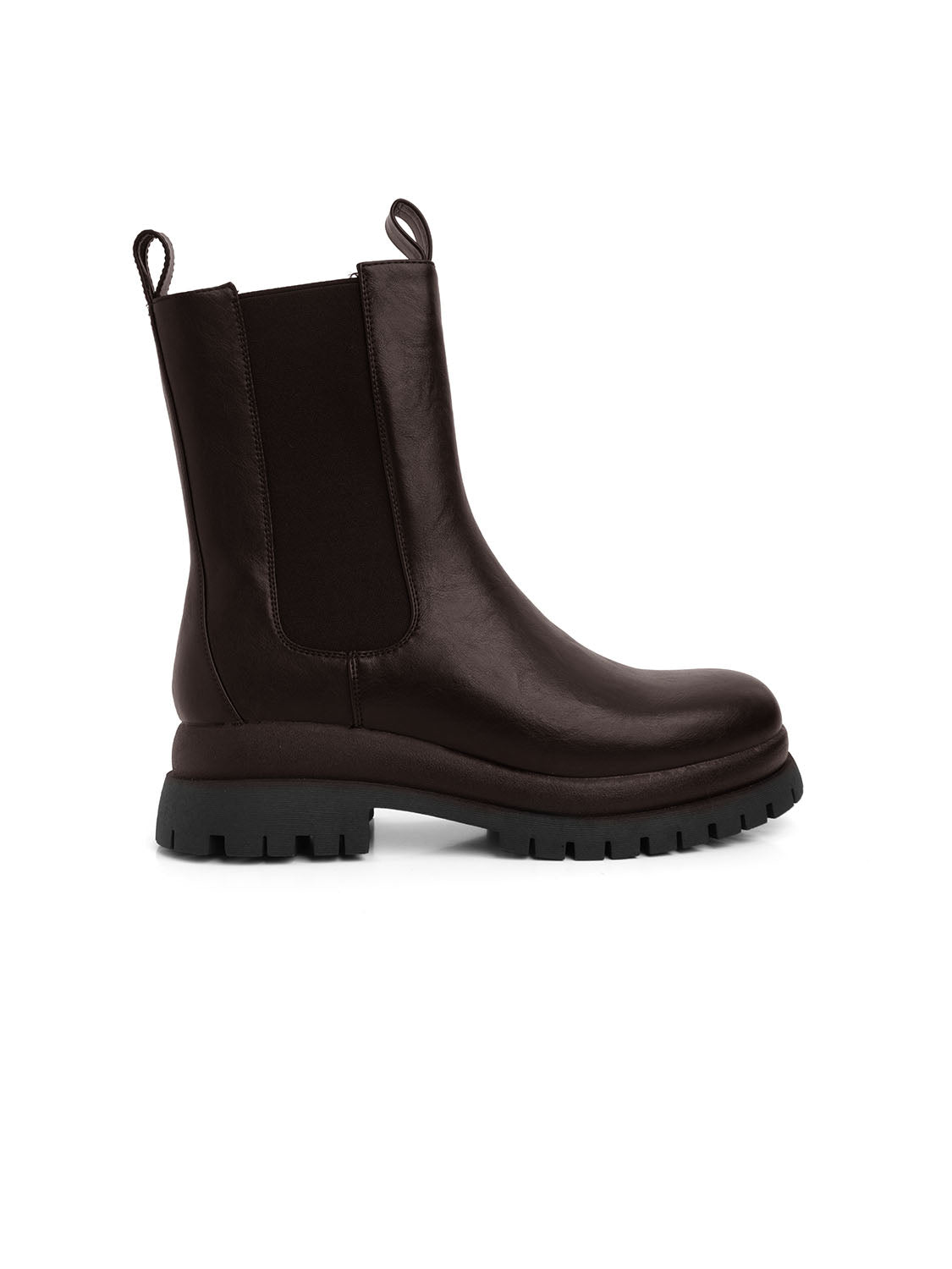 Stivaletto modello biker con elastico - TESTA DI MORO