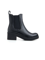 Stivaletto modello chelsea con tacco 5 largo - NERO
