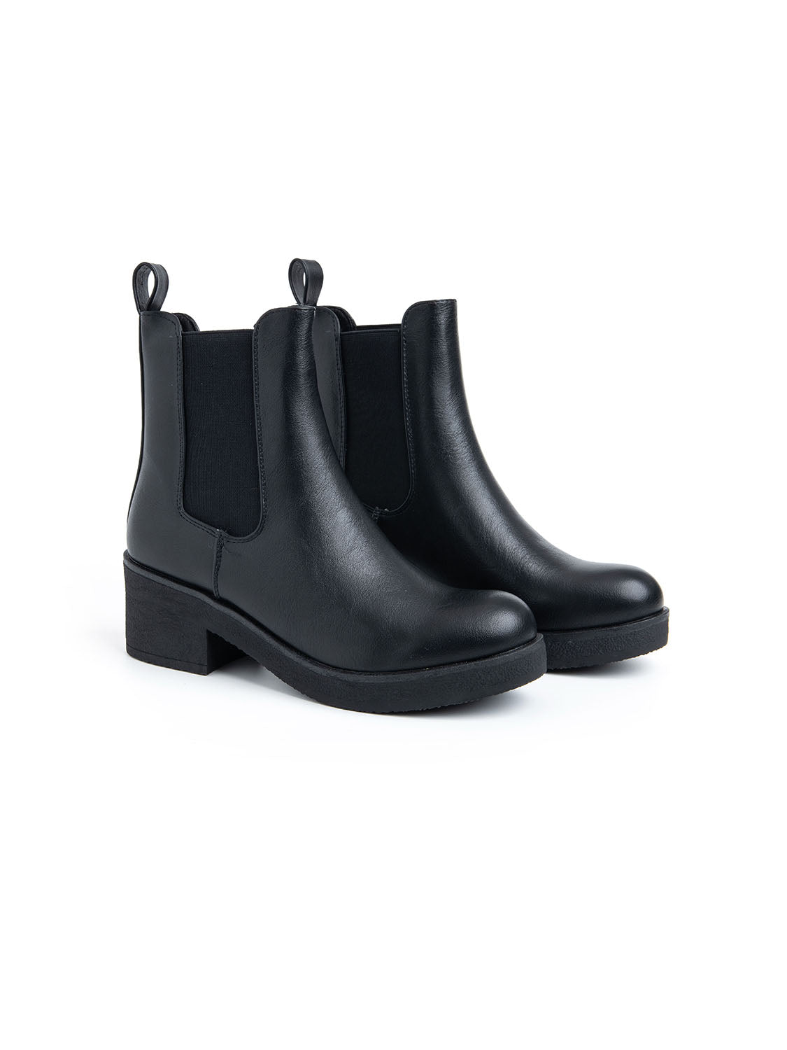 Stivaletto modello chelsea con tacco 5 largo - NERO