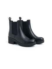 Stivaletto modello chelsea con tacco 5 largo - NERO