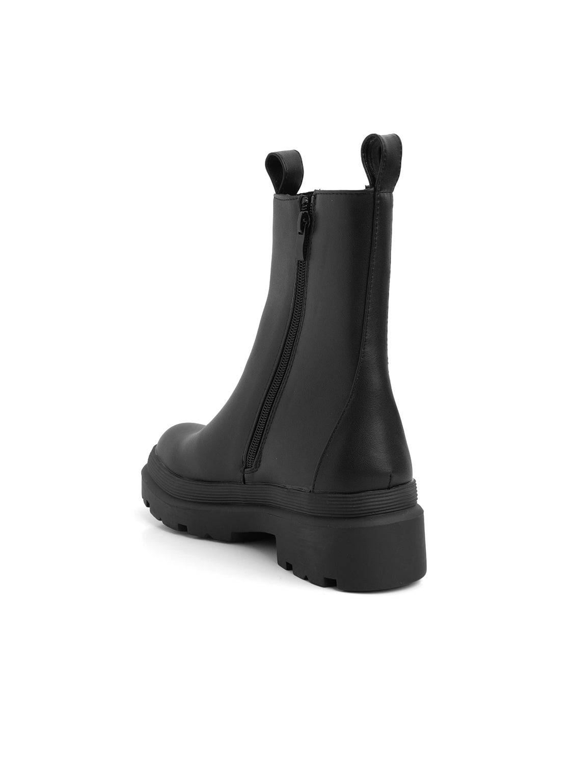 Stivaletto modello biker con elastico - NERO