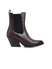 Texano con gambale basso ed elastico - MARRONE