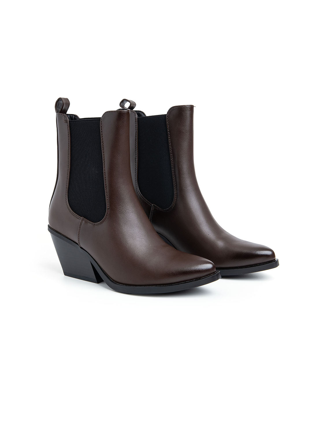 Texano con gambale basso ed elastico - MARRONE