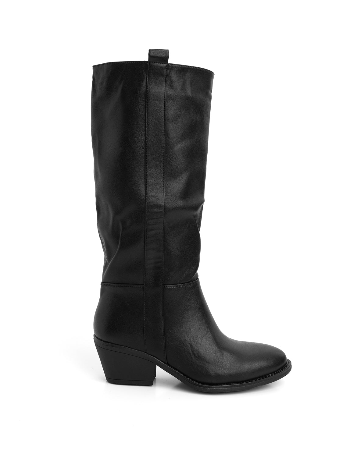 Stivale con tacco texano - NERO