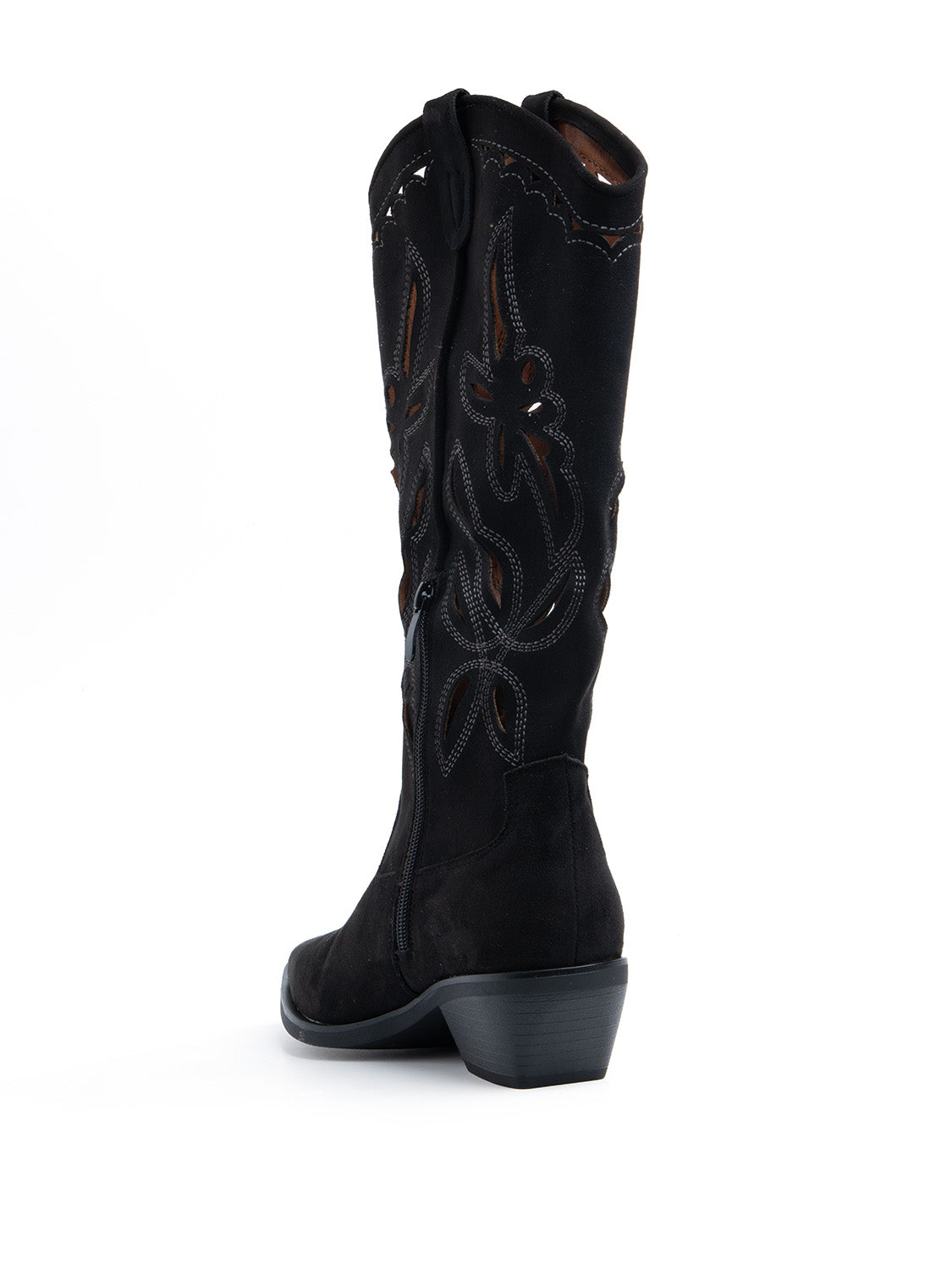 Texan with floral perforation - BLACK