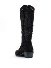 Texan with floral perforation - BLACK