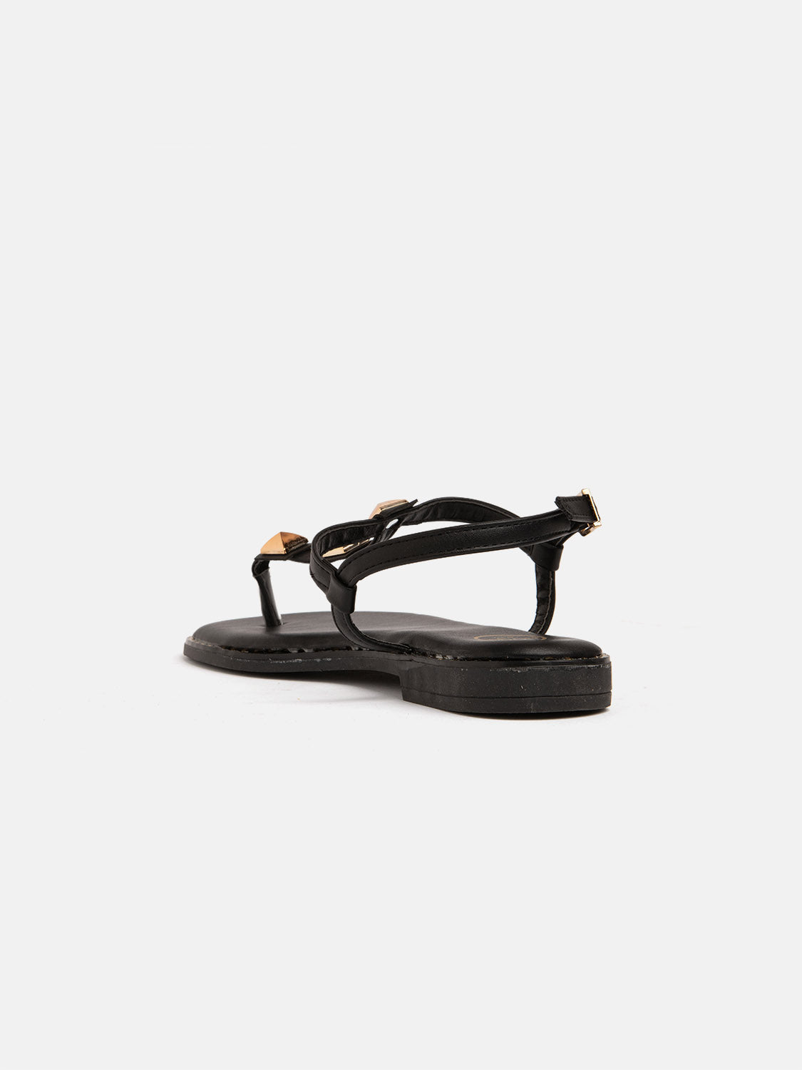 Studded flip flops - BLACK