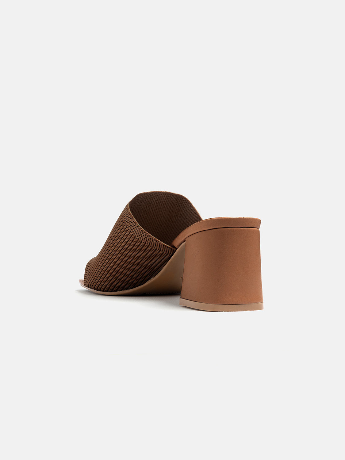 Slipper with canvas band and heel - CAMEL