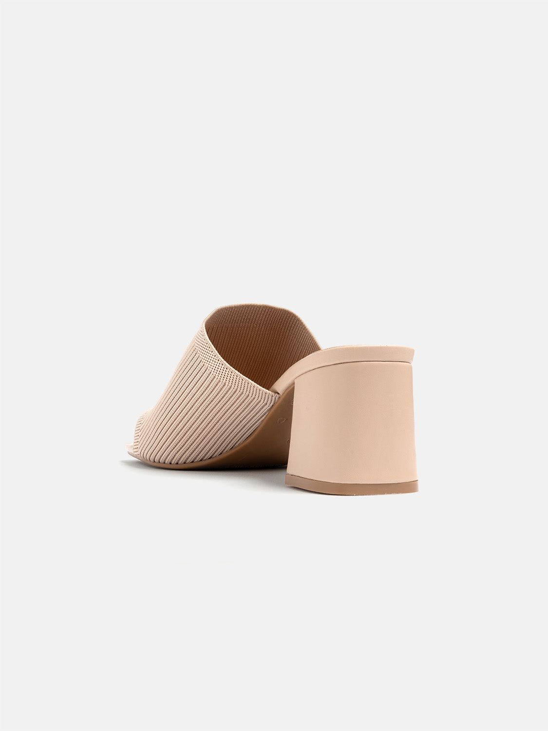 Slipper with canvas band and heel - BEIGE