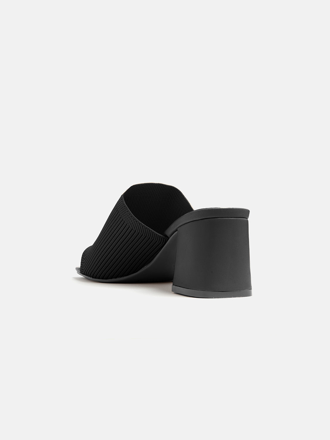 Slipper with canvas band and heel - BLACK