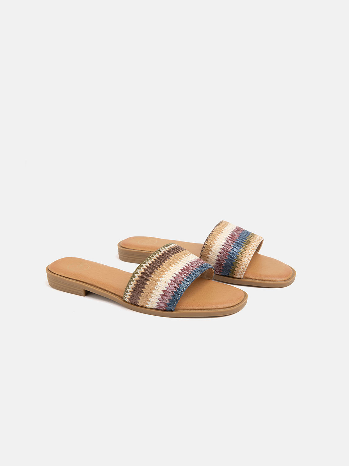 Ciabatta con fascia multicolor - VIOLA