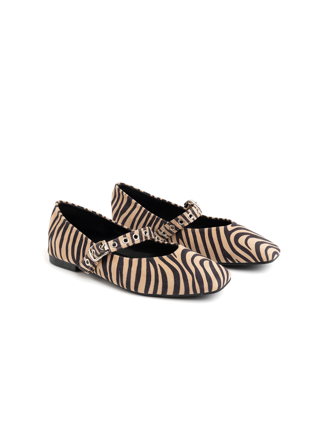 Ballerina with studded strap - ZEBRA