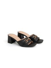 Sabot tacco 5 con morsetto - NERO