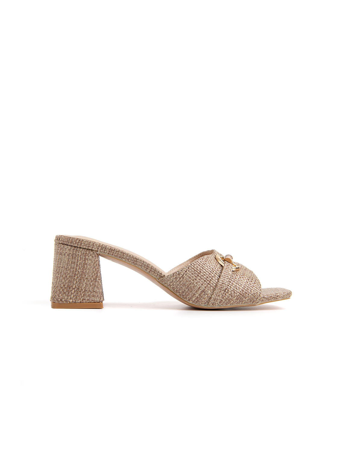 Sabot tacco 5 con morsetto - CAMMELLO