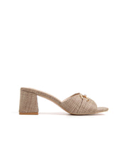 Sabot tacco 5 con morsetto - CAMMELLO