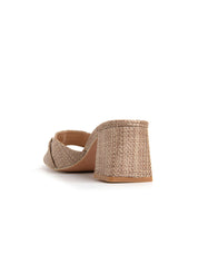 Sabot tacco 5 con morsetto - CAMMELLO