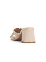 Sabot con fascia profilata - BEIGE