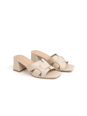 Sabot con fascia profilata - BEIGE
