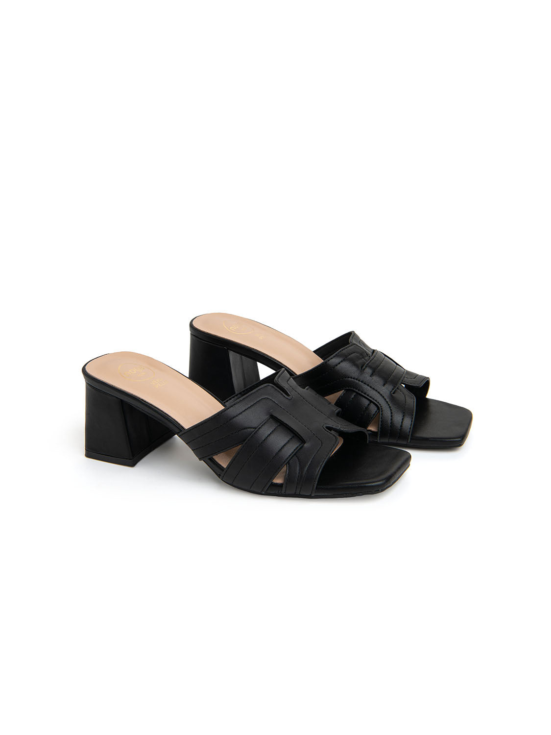 Sabot con fascia profilata - NERO