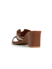 Sabot con fascia bicolore - CAMMELLO