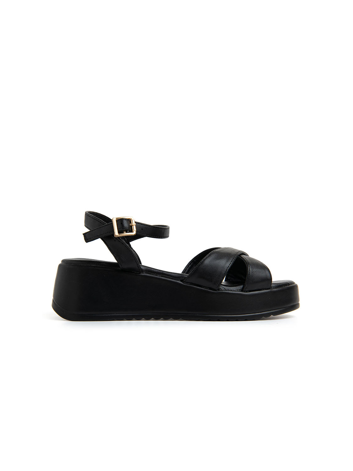 Sandalo con platform - NERO