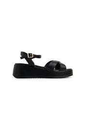 Sandalo con platform - NERO