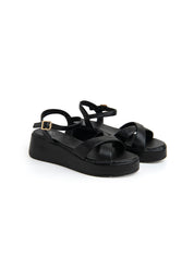 Sandalo con platform - NERO